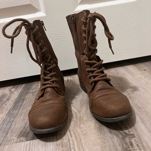 Brown Fall Combat Boots